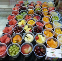 fruit in serving cups