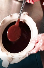 Melissa, owner of Donna’s Old Town Cafe, makes her special chocolate Gravy