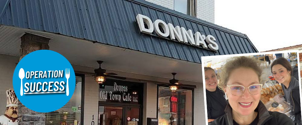 Donna’s Old Town Cafe, operation success, Melissa and her staff members celebrate
