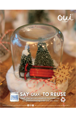 Oui glass jar Christmas tree craft