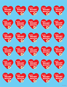 Happy Heart Month stickers 
