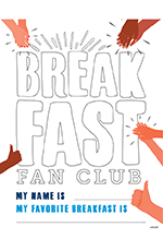 Breakfast Fan Club - Coloring Poster